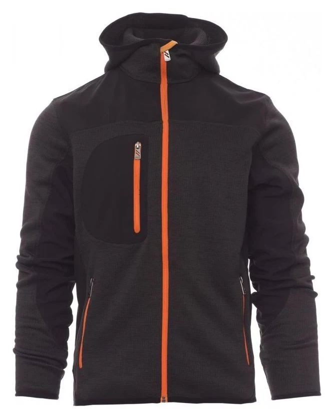 GRIS ACIER CHINÉ/NOIR-ORANGE FLUO