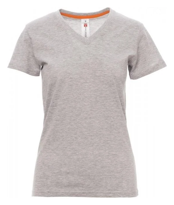 V-NECK LADY MELANGE - GRIS CHINÉ - Devant