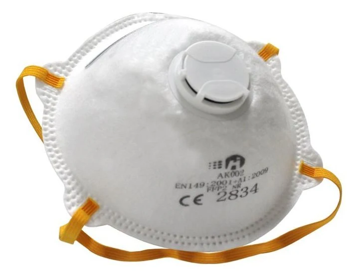 AK002 DUST MASK FFP2 - BLANC/JAUNE - Devant