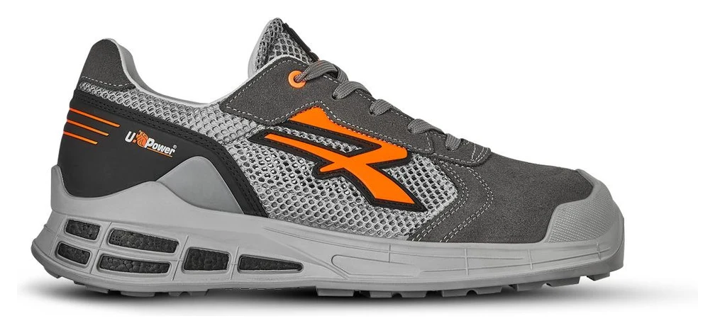MOKI s ESD - Grey / Orange Fluo - Devant