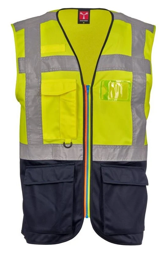 EXTROVERT - JAUNE FLUO/BLEU MARINE - Devant